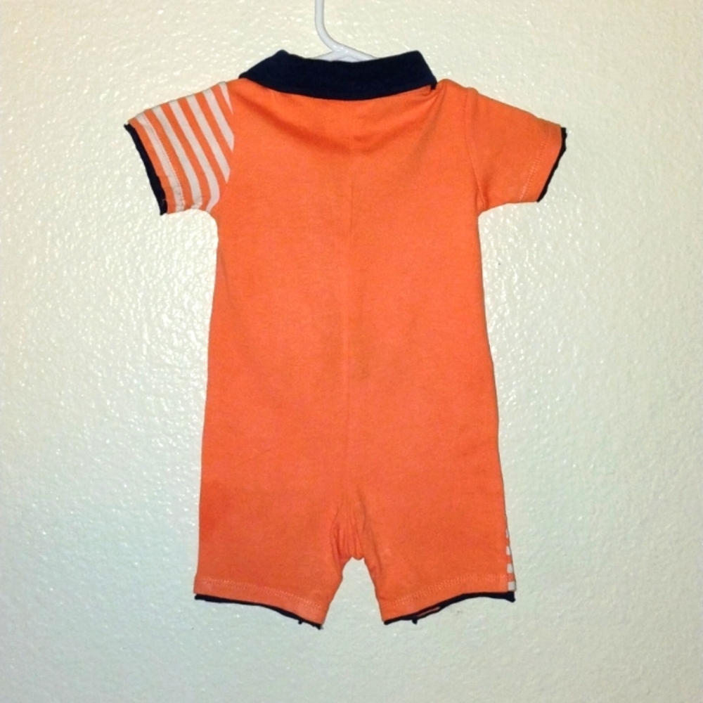 Orange and Navy Kids One Piece with Giraffe Design - Picture 2 of 3